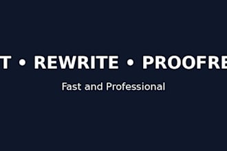 edit rewrite and proofread your text professionally