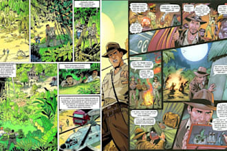 do comic book illustration, manga, graphic novel art, and professional comic