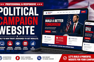 design political campaign website, election website, and candidate website