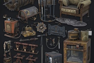 model highly detailedenvironmental prop modeling and set dressing assets