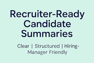 create candidate summaries and recruiter notes for hiring managers