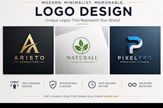 design a mordern minimalist logo for your business or brand
