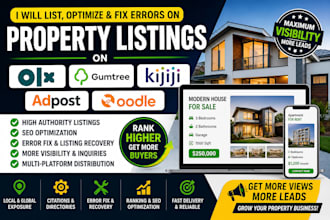 do property listings via olx, gumtree, kijiji, adpost, oodle, locanto, trovit
