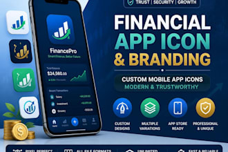 design a financial app icon mobile app icon and branding