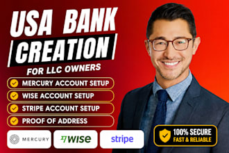 usa bank creation for llc owners mercury wise stripe setup with proof of address