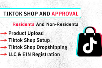 create USA tiktok shop setup register llc optimize with winning products
