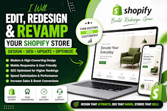 edit shopify store redesign design revmap update seo