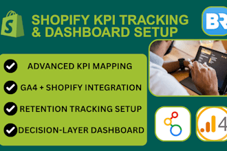 do shopify KPI tracking custom analytics dashboard google sheets looker studio
