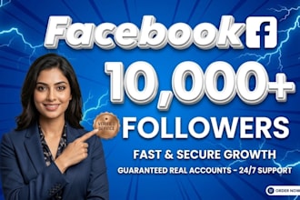 get you 20,000 facebook USA followers high quality service
