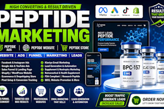 do peptide marketing peptide website facebook ads supplement store sales funnel