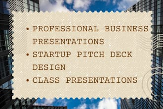 create professional business, pitch deck, and presentations