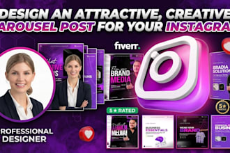 design engaging instagram carousel post, social media post and ads creatives