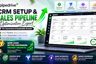 pipedrive crm setup sales pipeline optimization expert for conversion and growth