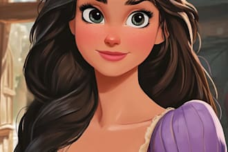 make a disney cartoon portrait