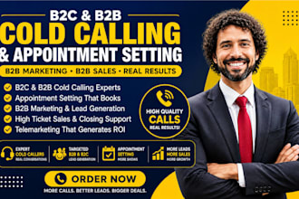 do b2c b2b cold calling cold caller appointment setting b2b marketing b2b sales