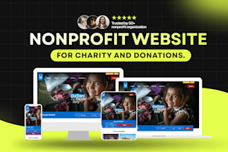 build nonprofit website, charity and donation website