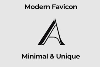 design modern minimal favicon for your  website or app