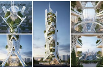create professional exterior rendering and 3d modeling
