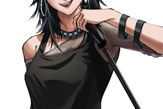 draw you 2d character illustration