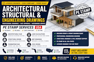 structural engineer architectural dermit drawing USA california florida pe stamp