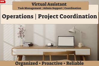 help you with operations, project coordination and virtual assistant support