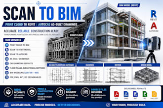 do scan to bim pointcloud to revit or autocad as built drawings and cad drawing