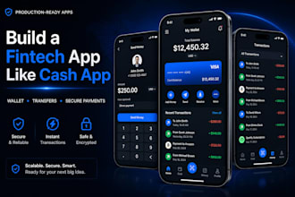 build a secure fintech wallet and money transfer app like cash app or paypal