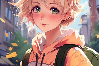 anime character, fanart, and original character