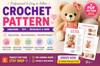 create crochet pattern amigurumi crochet pattern PDF pattern design