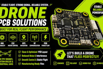 build stable drone systems with imu esc gps rf  pdb pcb design