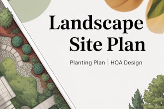 architect landscape site plan planting plan material list hoa garden designer