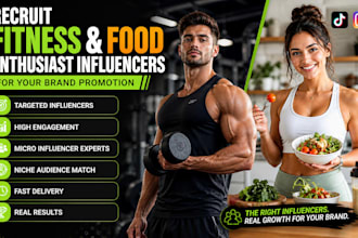 recruit fitness and food enthusiast influencers for your brand promotion