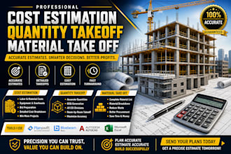 do cost estimation, quantity takeoff, and material take off