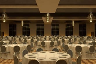 modernize 3d hotel,cgi ballroom design,dining layout render,lounge interior, skp