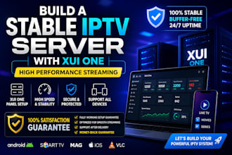 build a stable hsoting iptv server with xui one and also the server streaming