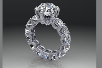3d diamond ring, wedding ring, engagement ring, jewelry cad design 3d renders