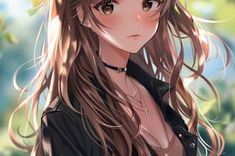 any character in anime style