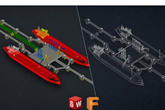 create realistic 3d ship models, cad designs in solidworks and fusion 360
