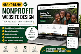 design a grant ready nonprofit website that attracts and funding
