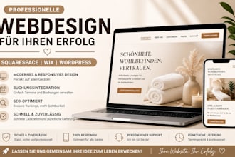 gestalte eine squarespace ,landingpage für ein med spa zur terminbuchung