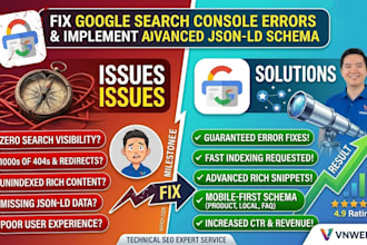 fix google search console errors and implement advanced json schema