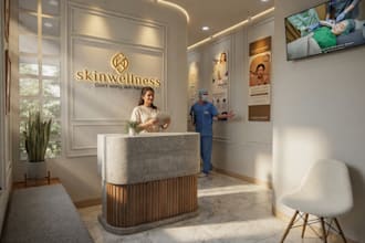 design a luxury aesthetic clinic or beauty salon interior