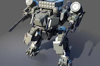 advanced mecha and robotic visual design