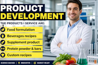 be your food scientist for recipe creation and food product development support