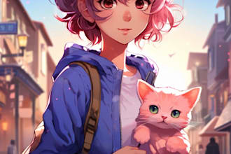any character in anime style