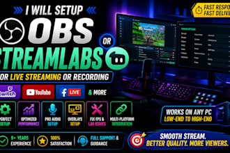 setup obs or streamlabs for smooth live streaming and recording