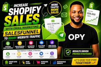 increase shopify sales with email marketing salesfunnel to boost website traffic