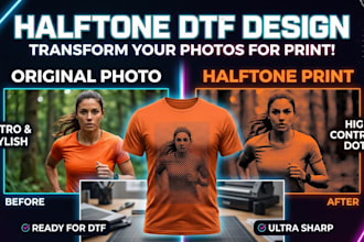 make high quality halftone effect for dtf printing