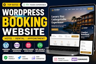 build wordpress booking website for hotel, rental business