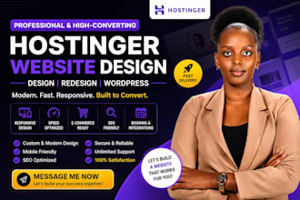 design, redesign, or build a high converting hostinger website or wordpress site